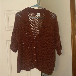Wild Fable Rust Knit Cardigan